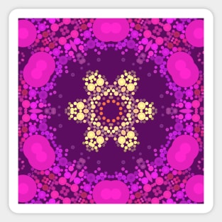 Dot Mandala Flower Pink and Yelloe Sticker